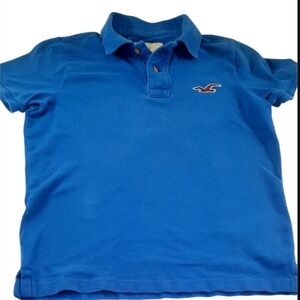 Hollister Vintage Polo Shirt Blue Men's Small Embroidered Logo